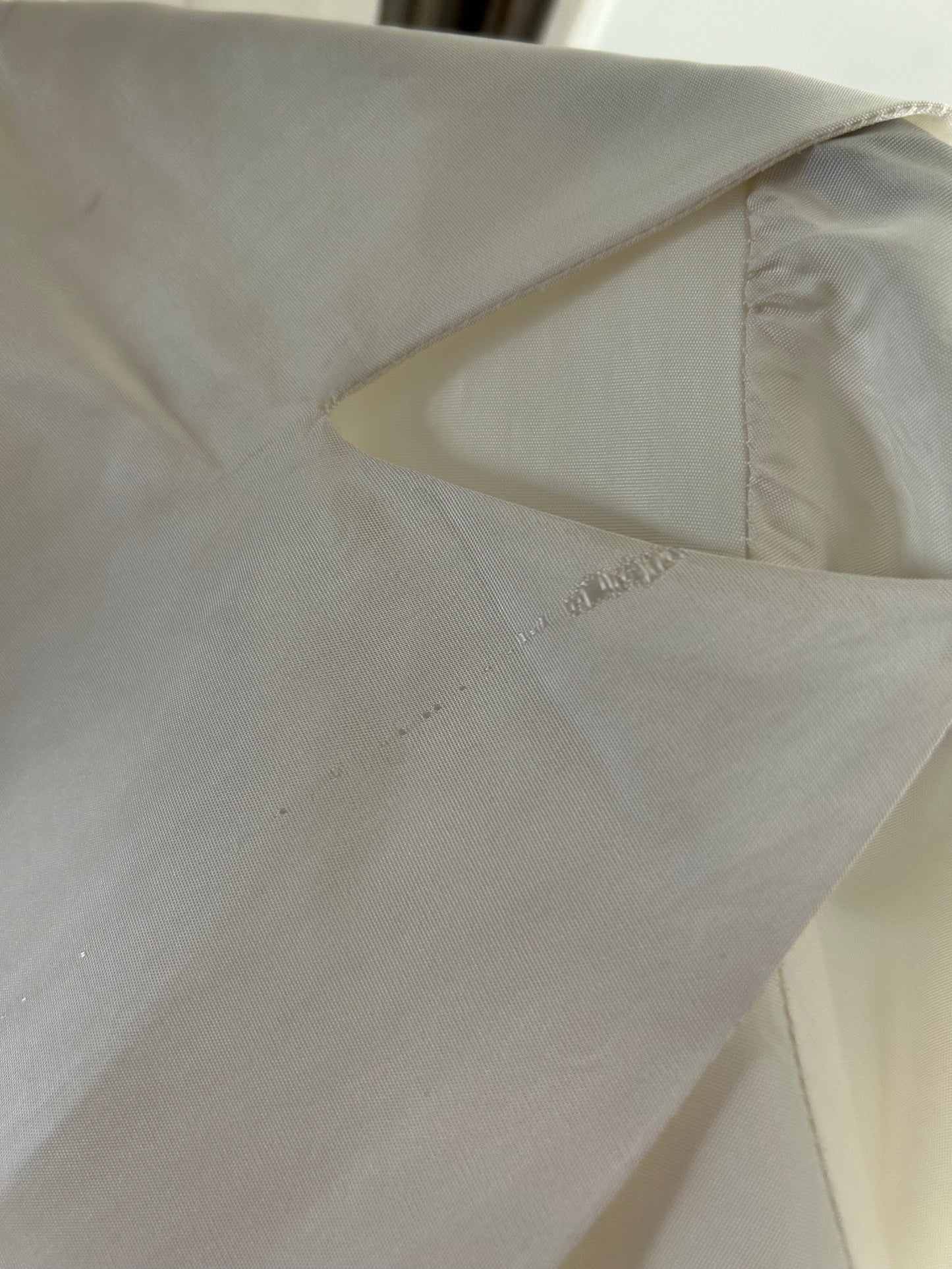 Vintage 1940s Size 14 Gorgeous Ivory Satin Shawl Collar Wedding/Occasion Maxi Dress