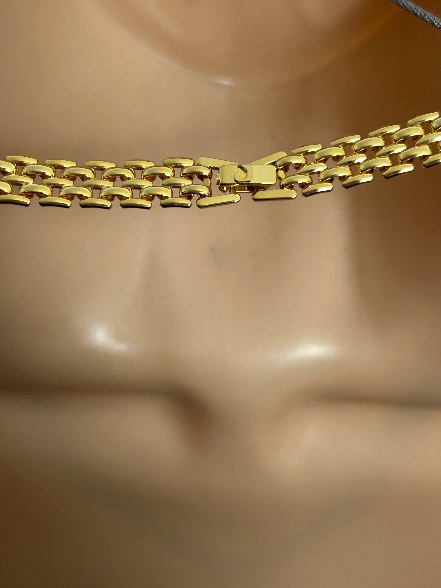 Vintage PIERRE CARDIN Gorgeous Gold Tone Diamante Necklace