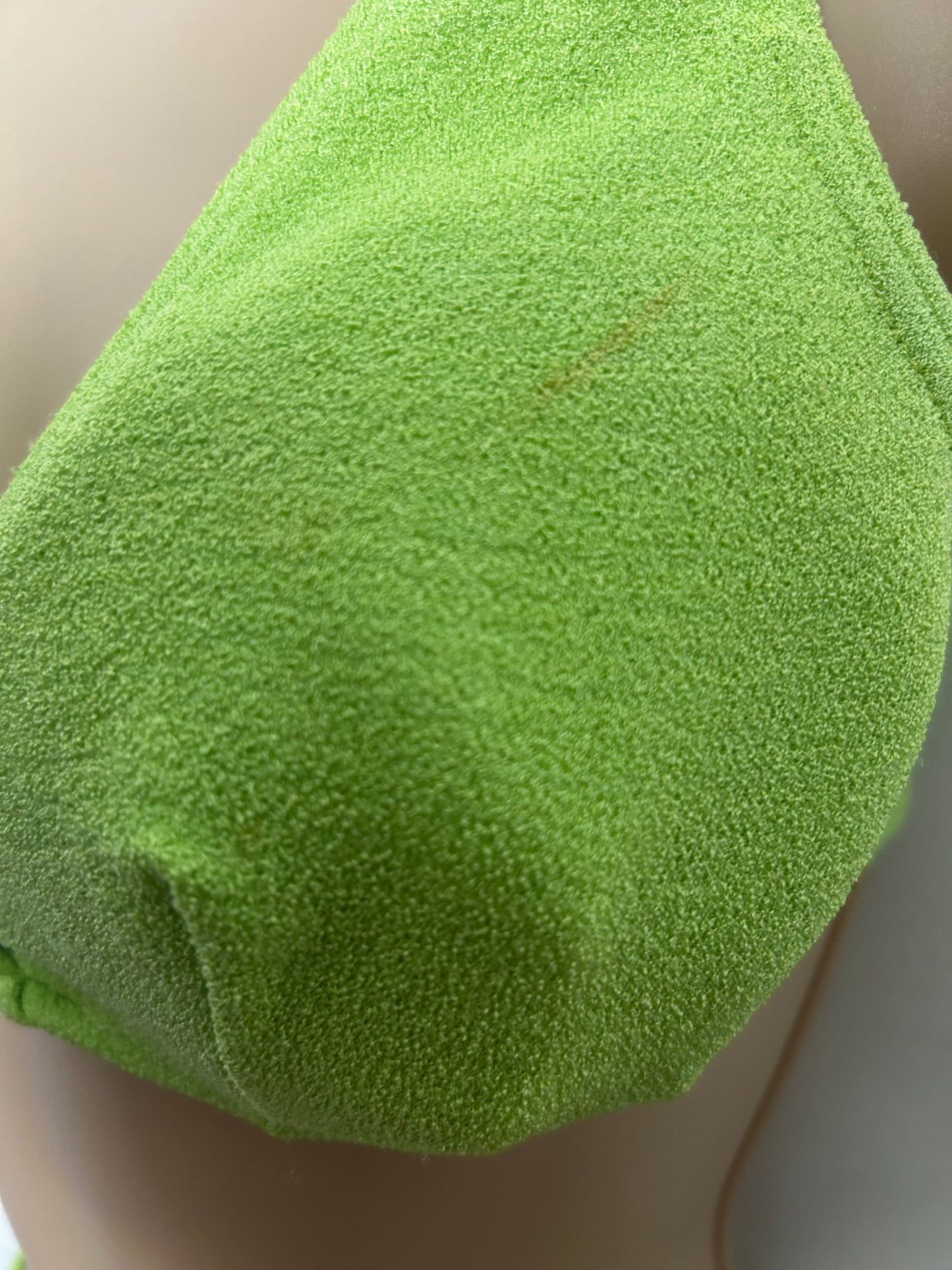 Vintage Late 1960s Size 12 Lime Green Two Piece Shorts Style Bikini