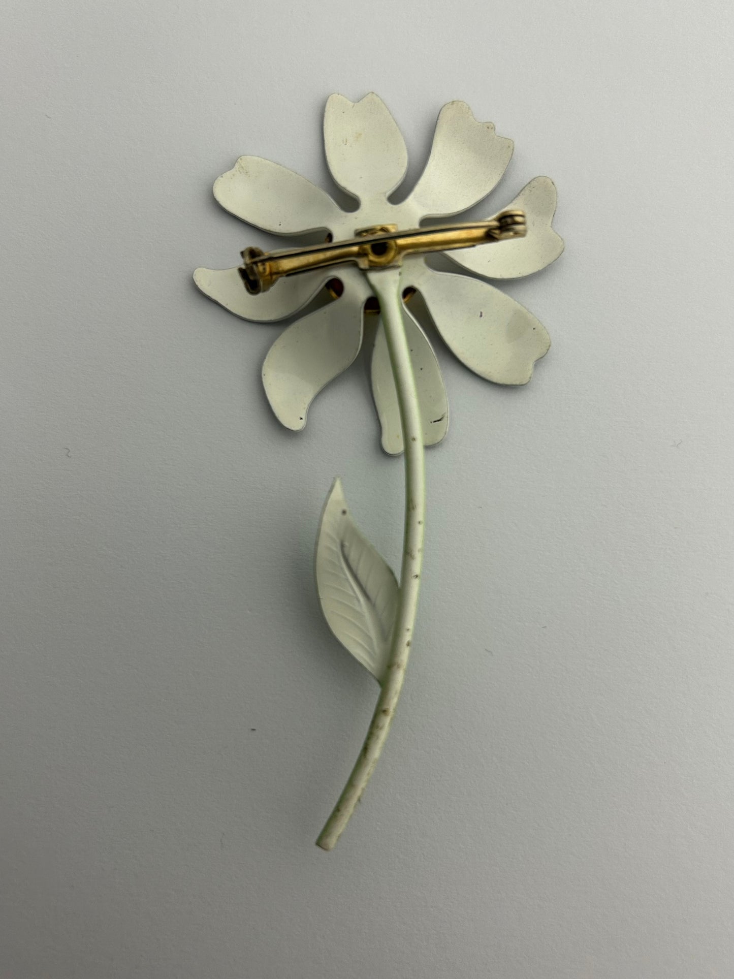 Vintage Gorgeous Large White Daisy Pin Brooch