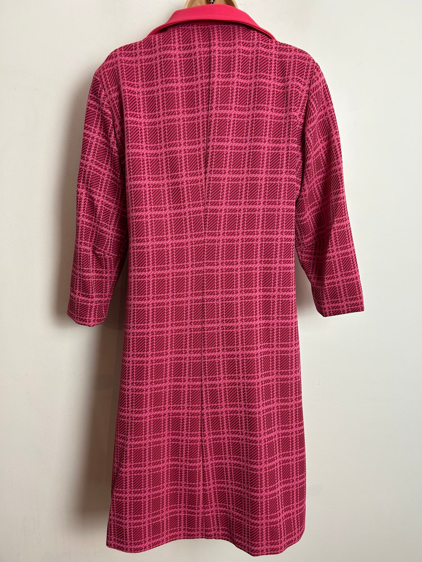 Vintage 1960s ALEXANDER CLARE UK Size 16 Hot Pink Mod Dress & Matching Jacket