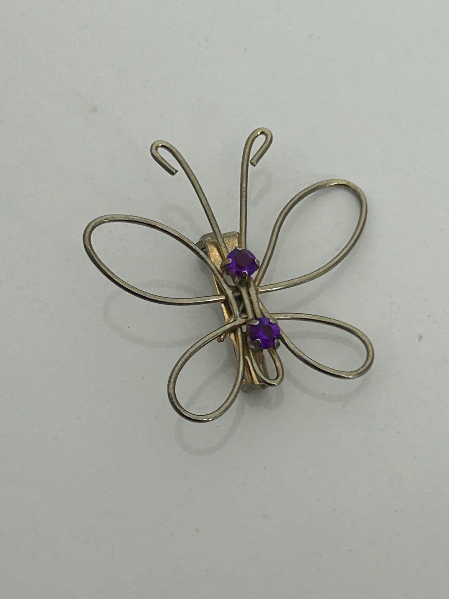 Vintage 1980s Silver Tone Dragonfly On Petal Costume Jewellery Brooch