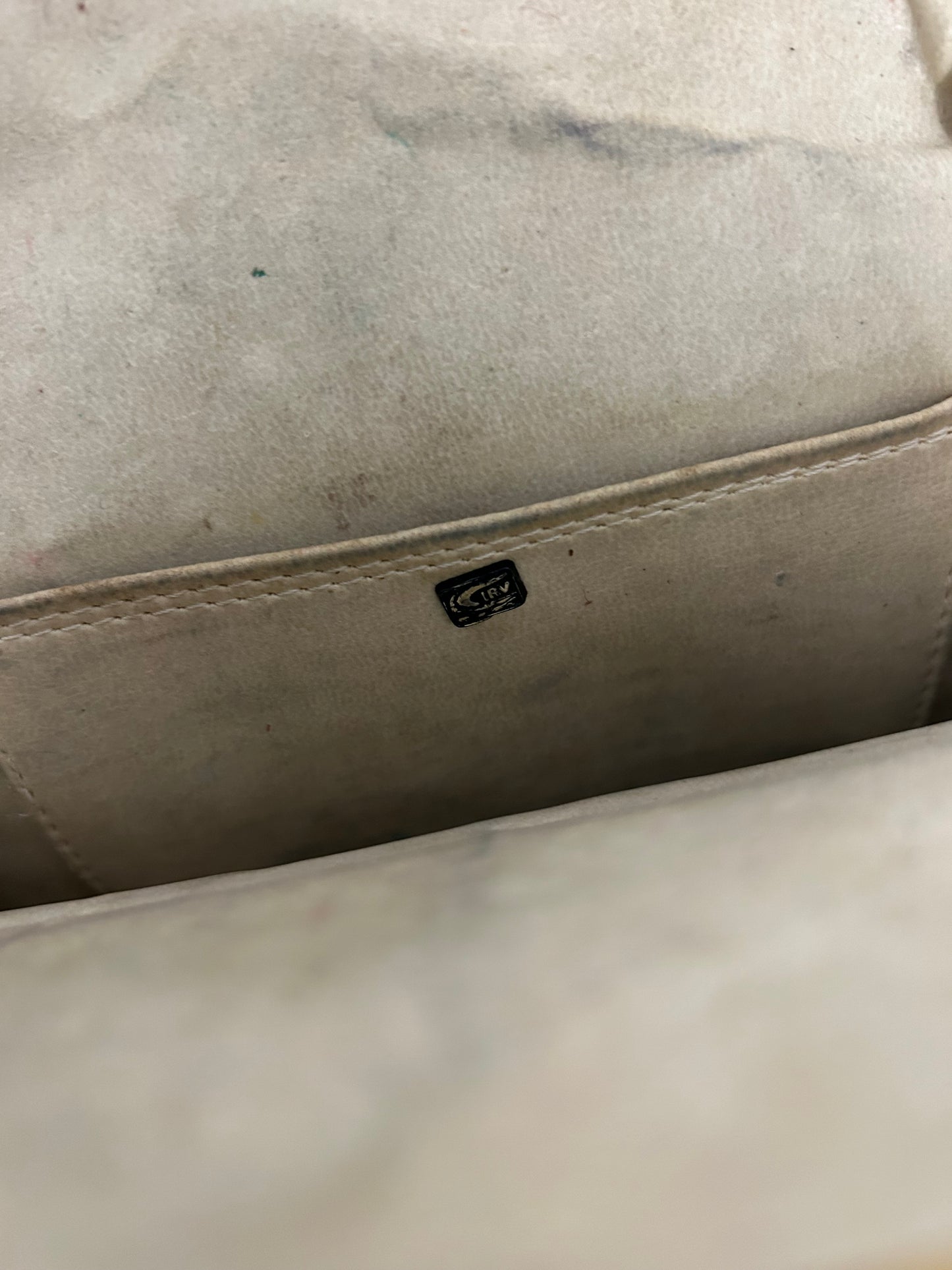 Vintage Late 1970s IRV Crocodile Beige Cream Patchwork Shoulder Or Crossbody Handbag