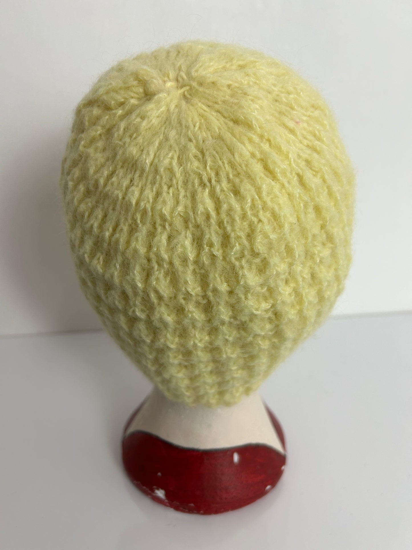 Vintage Lemon Reversible Pull On Beanie Style Wool Hat