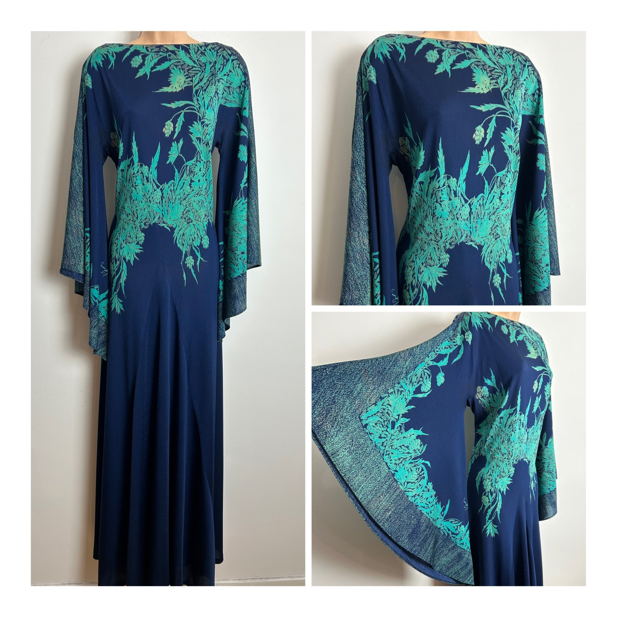 Vintage 1970s RARE PRINCESS RAYOUTI Made In Italy Size 12 Navy Blue ...
