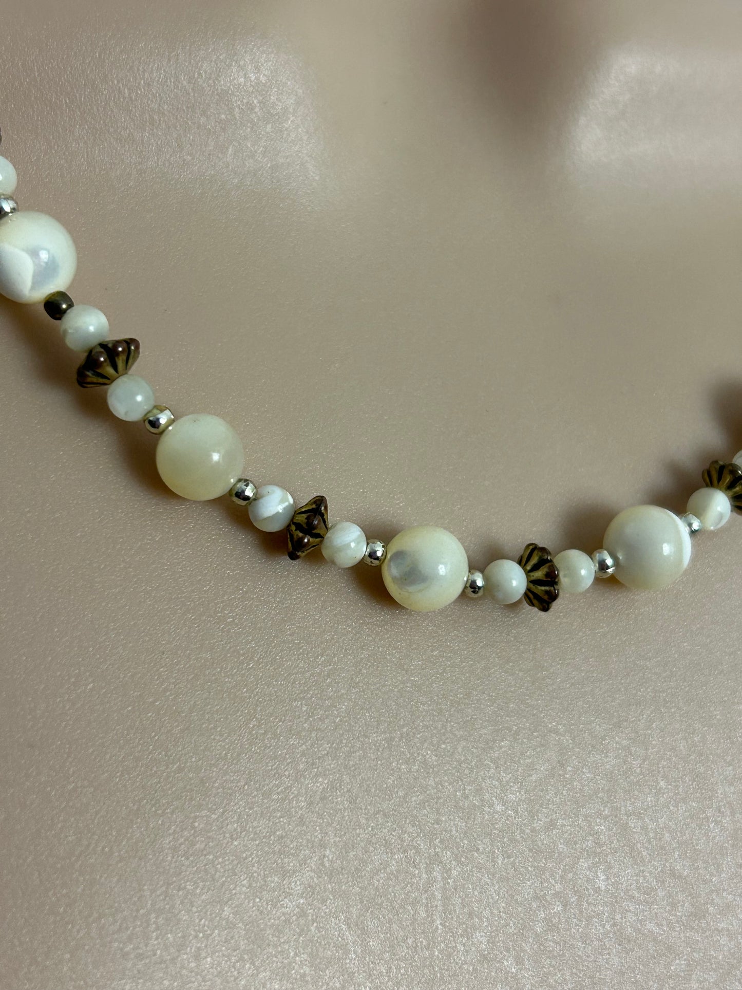 Vintage 1960s Opaque Glass Bead Necklace