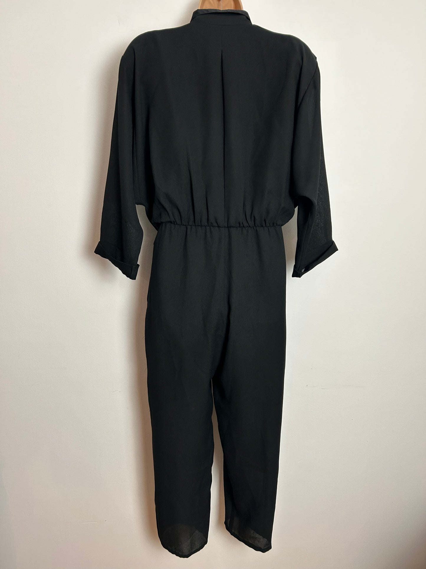 Modern MARIPOSA UK Size 14 (Eur 38) Black 3/4 Sleeve All In One Jumpsuit