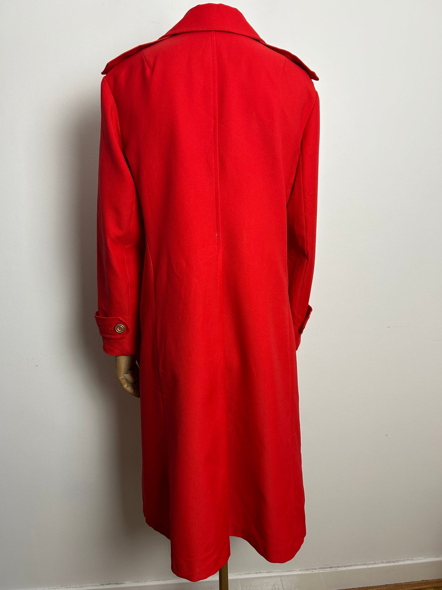 Vintage 1960s LONDON FOG MAINCOATS Size 10-12 Red Mid Length Coat