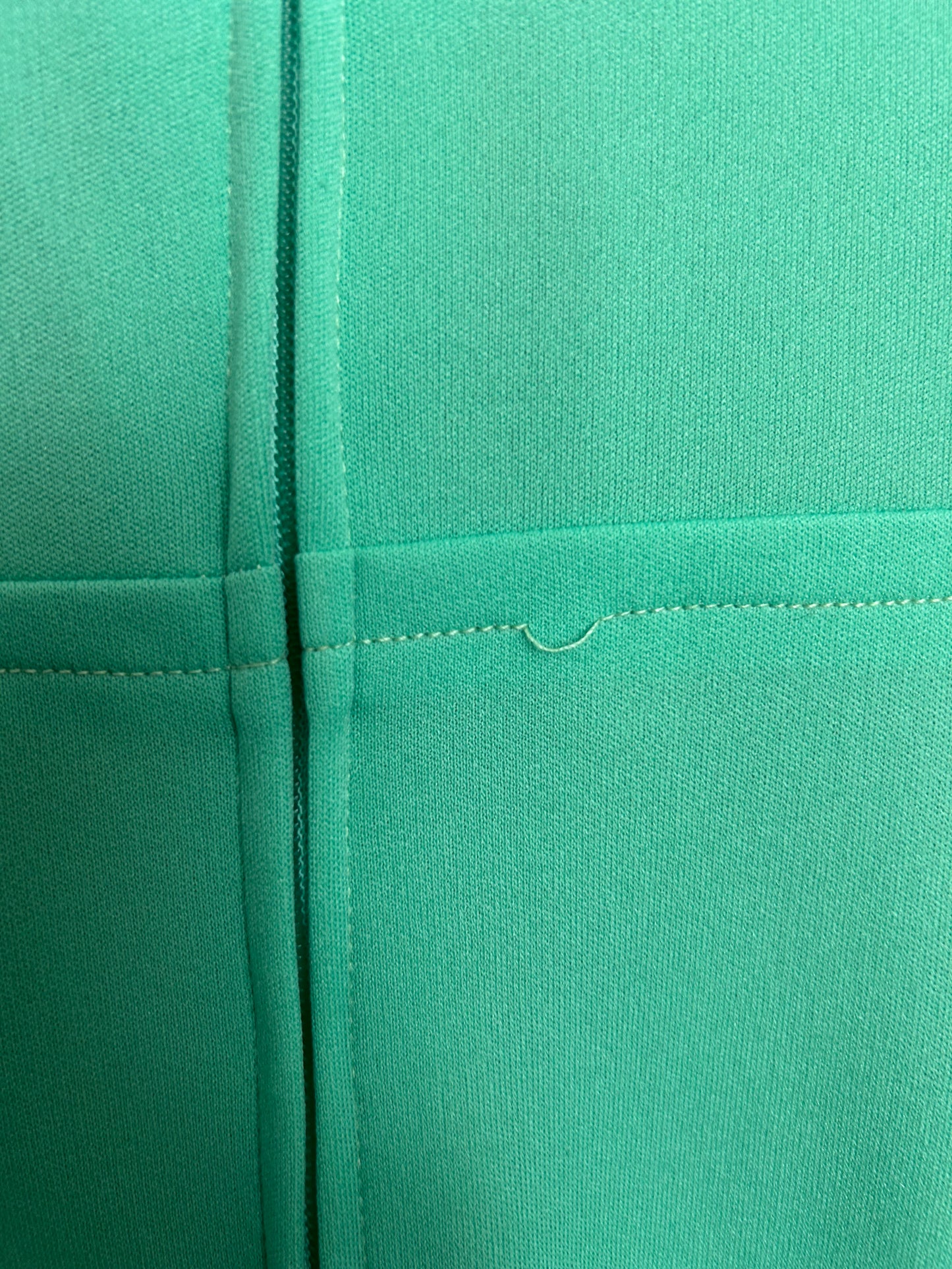 Vintage 1970s Size 12 Jade Green Long Chiffon Sleeves Occasion Maxi Dress