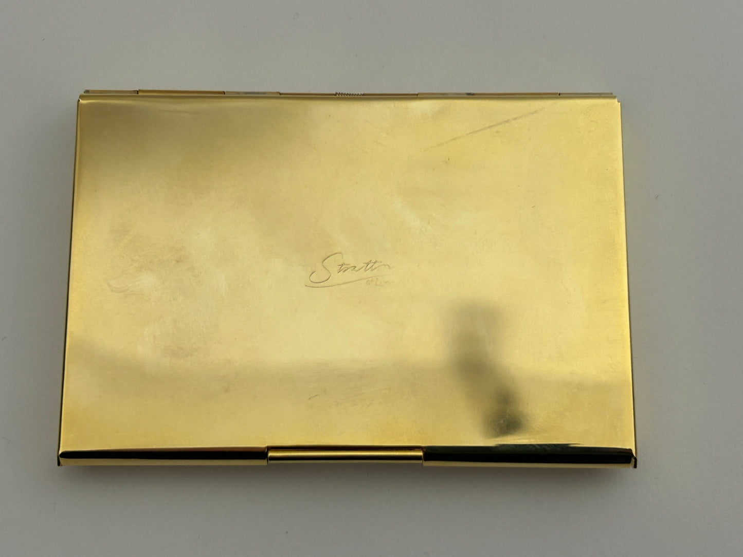 Vintage RARE 1970s STRATTON Gold & Black Solar Powered Pocket Calculator In Pouch