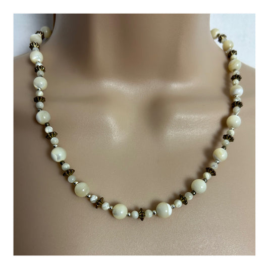 Vintage 1960s Opaque Glass Bead Necklace