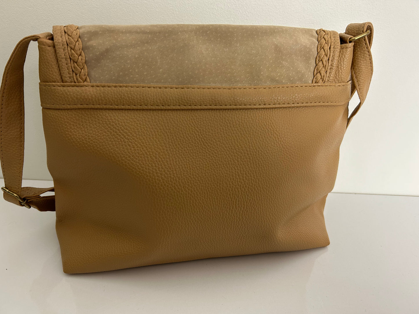 TED LAPIDUS Camel Colour Part Suede Leather Soft Supple Shoulder Or Crossbody Bag