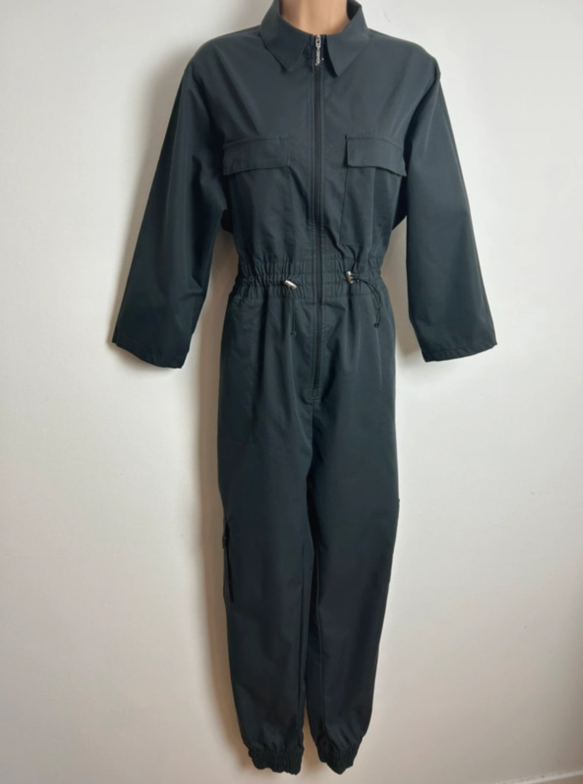 Modern RARE NIKE SWOOSH Size Large (14) Back Utility Boiler Suit Pull Waist Jumpsuit