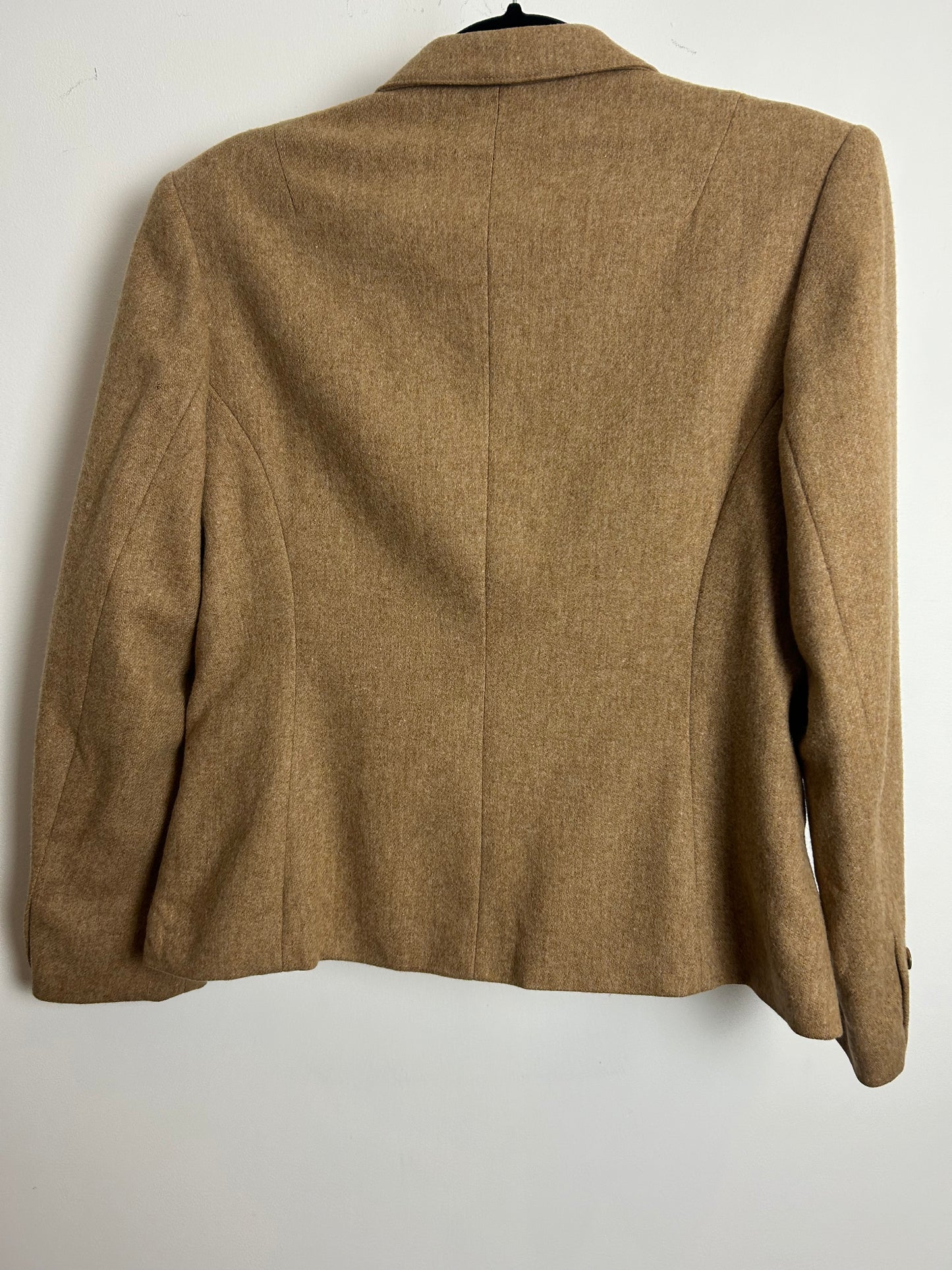 Vintage 1970s THE VILLAGER Size 12 Camel 100% Wool Blazer
