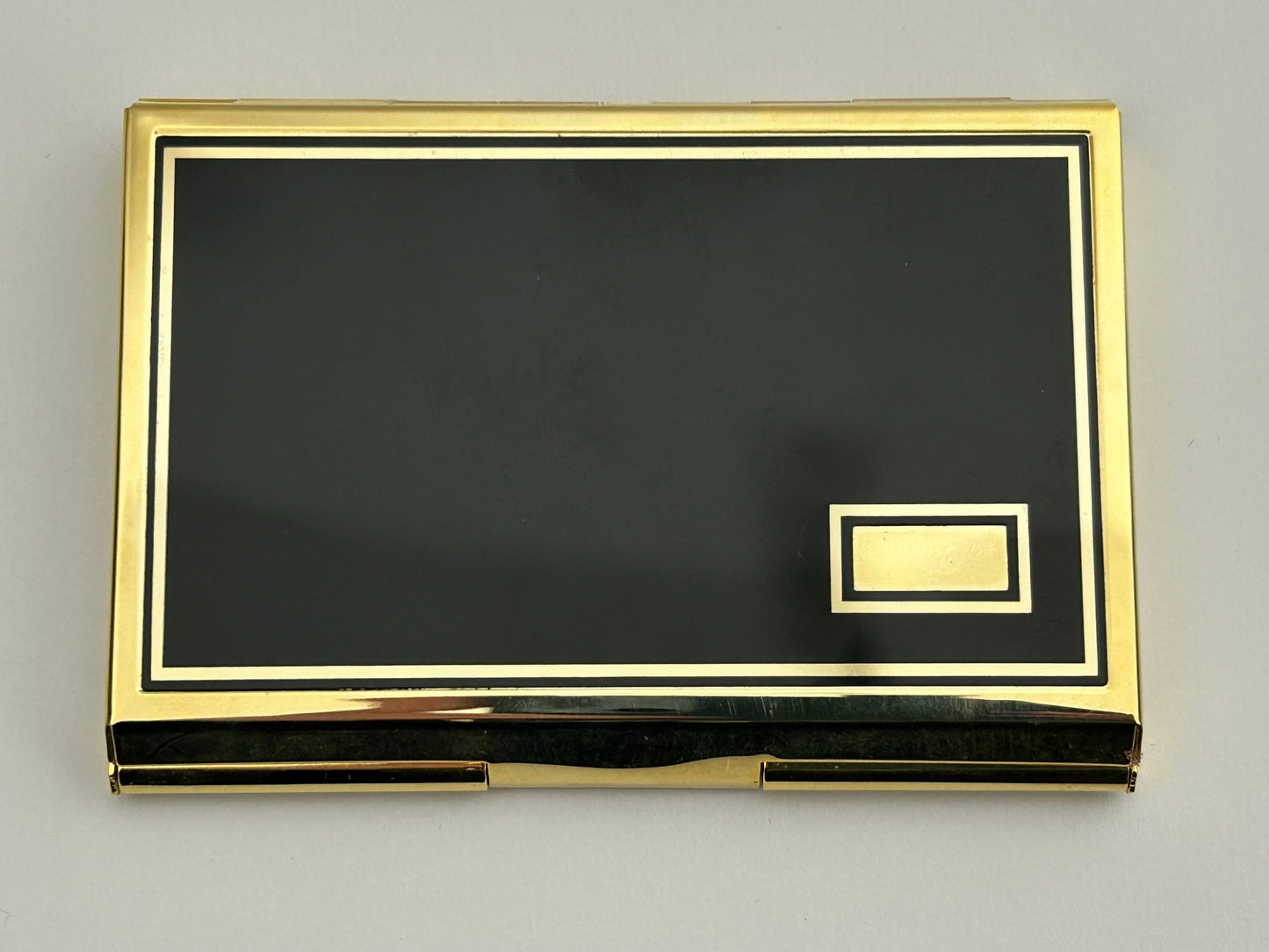 Vintage RARE 1970s STRATTON Gold & Black Solar Powered Pocket Calculator In Pouch