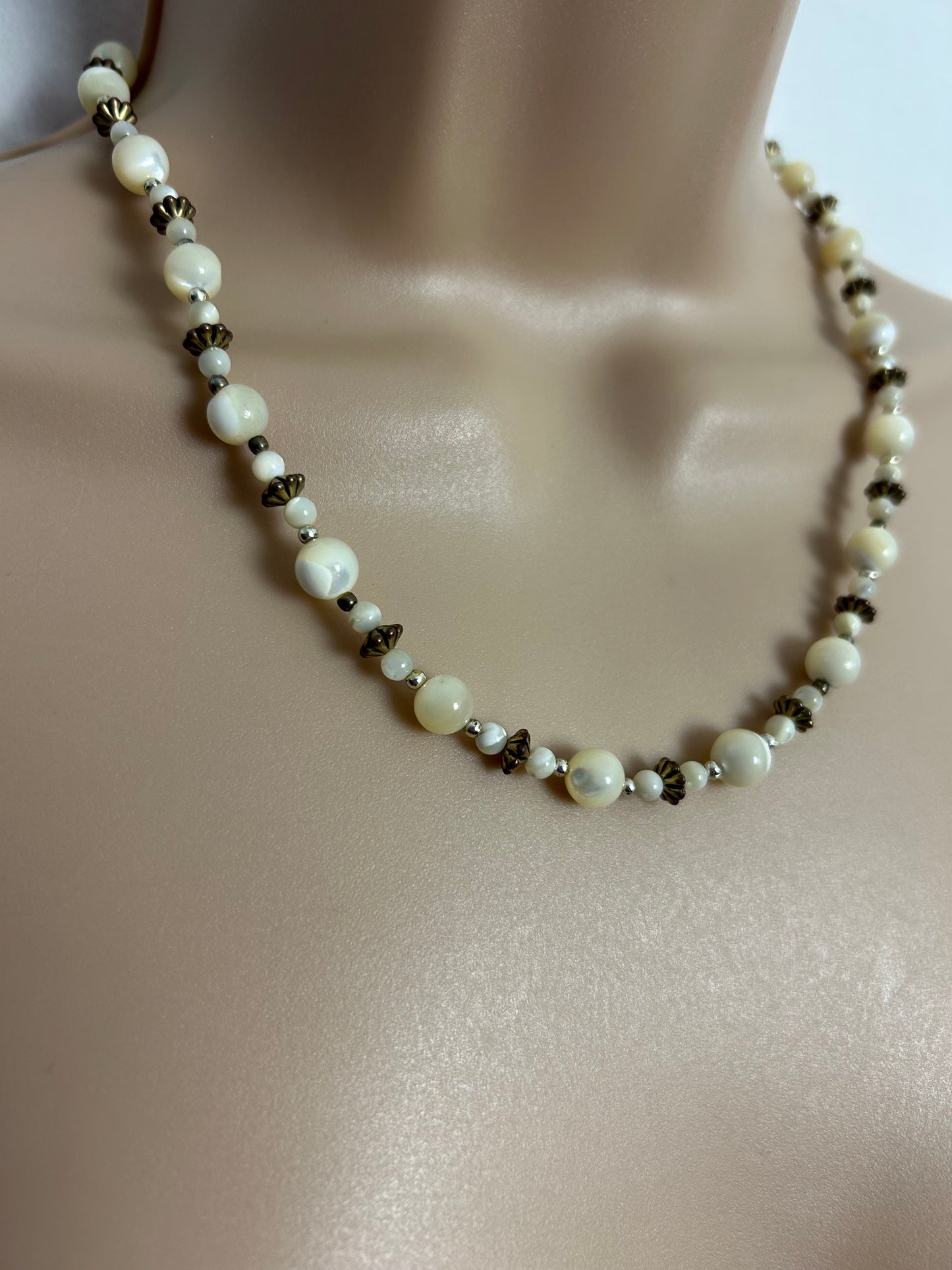 Vintage 1960s Opaque Glass Bead Necklace