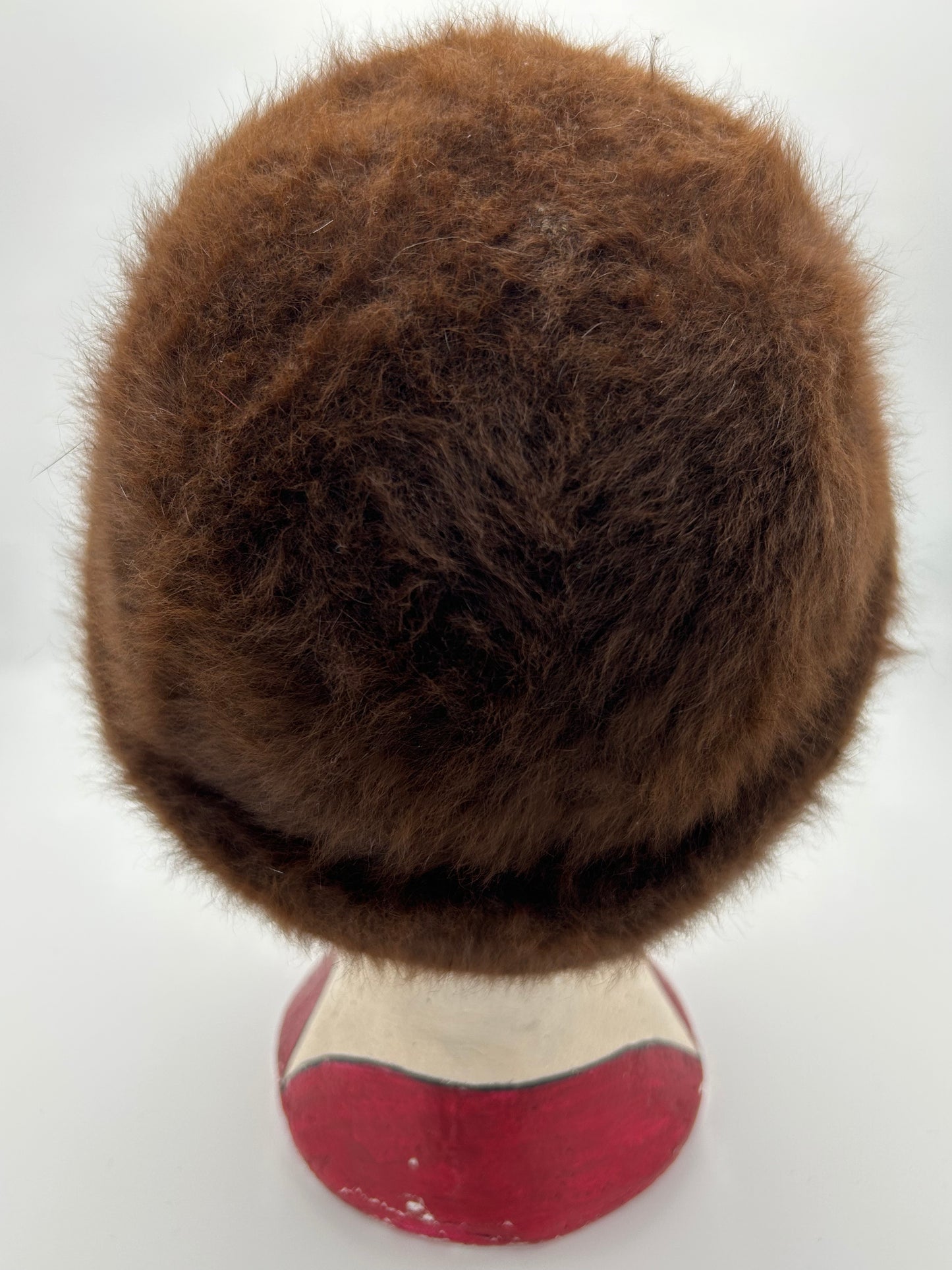 Vintage KANGORA Chocolate Brown Soft Fluffy Angora Mix Hat