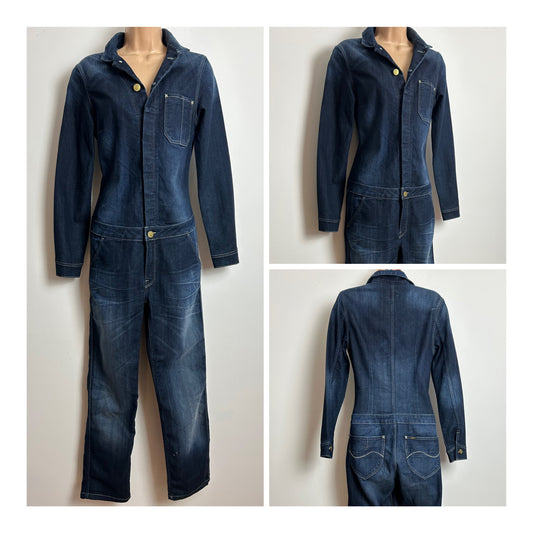 LEE JEANS Size M (10) Dark Blue Union-Alls Utility Boiler Style Denim Jumpsuit