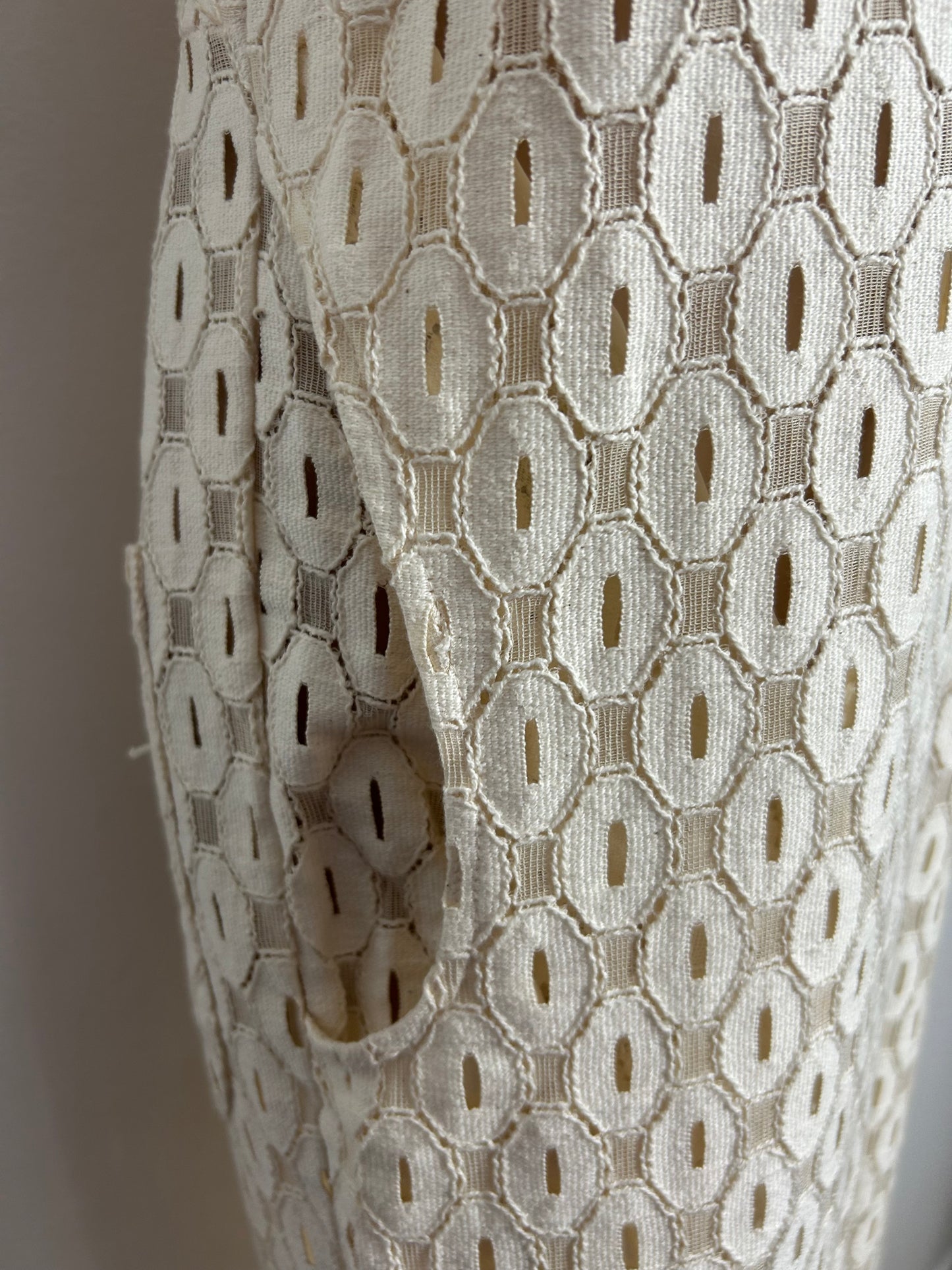 Designer RACHEL COMEY Size 2 (UK Size 10) Cream Cotton Mix Lace "Glinda" Jumpsuit RRP £664 £