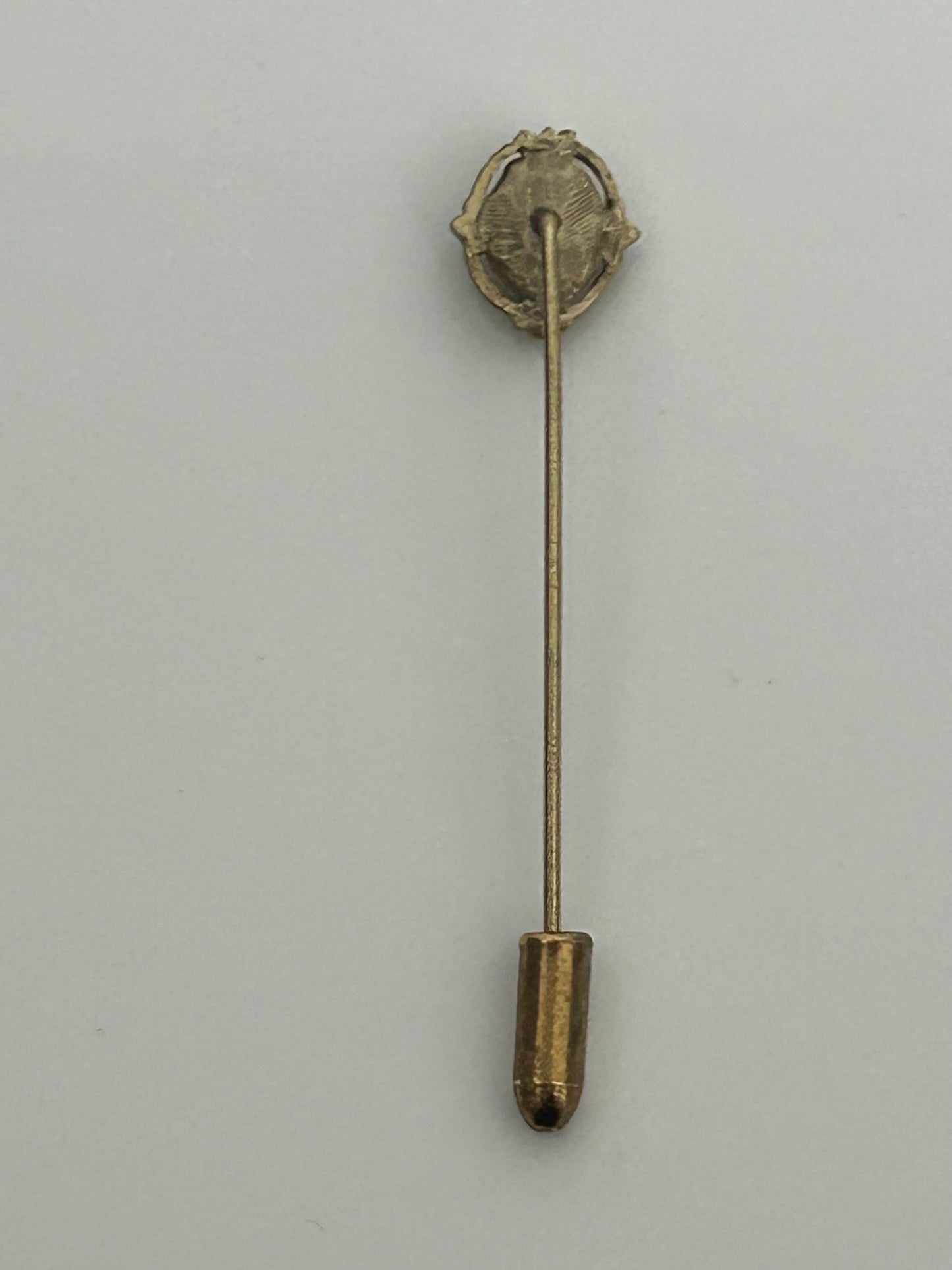 Vintage Circa 1960s Simulated Cameo Stick Pin With Faux Seed Pearls