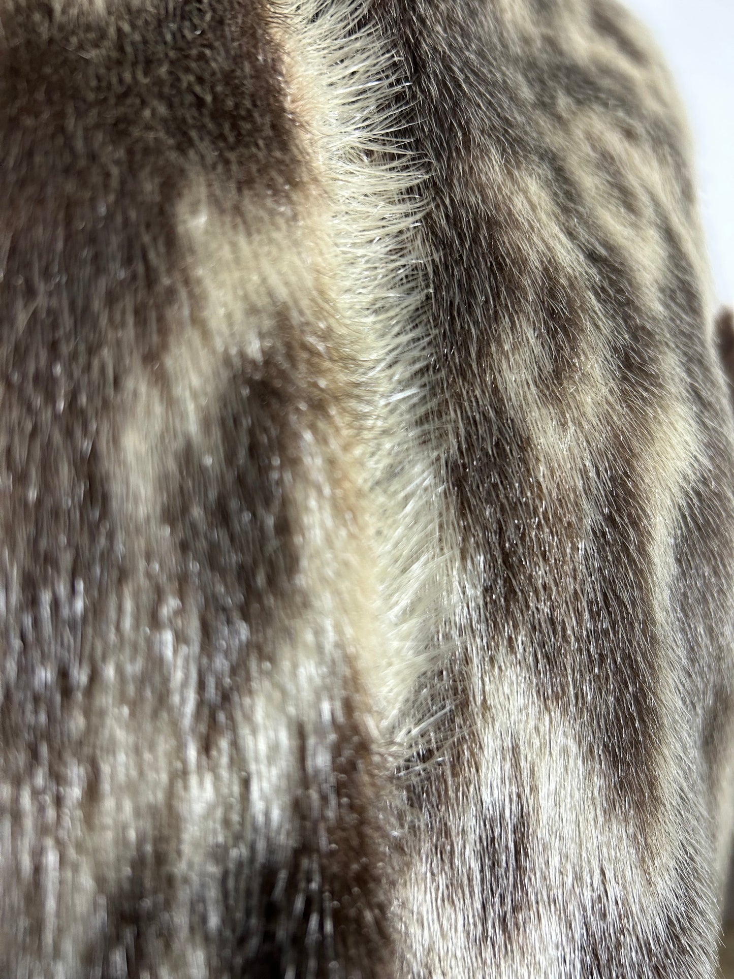 Vintage 1980s SCHRADER Size 12 Beige & Brown Tones Suede & Fur Animal Print Oversize Jacket