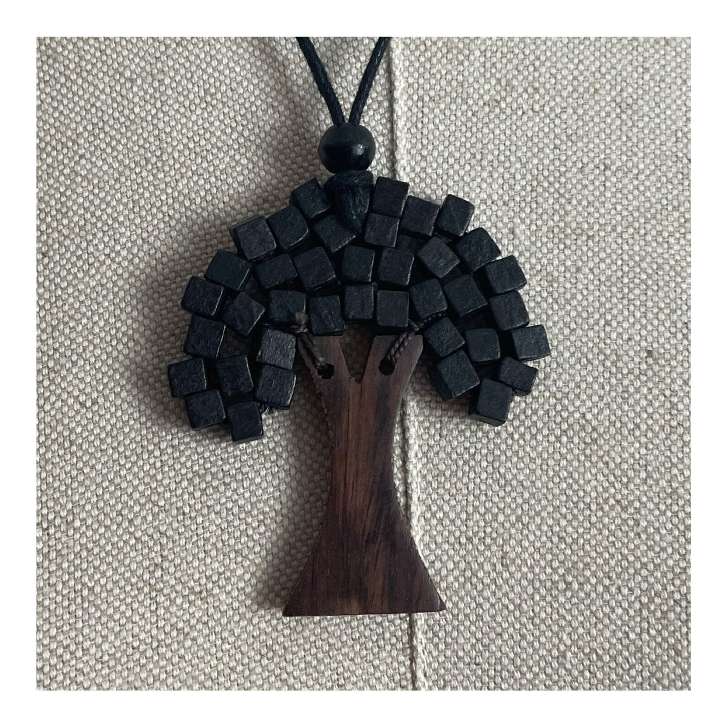 Charity Listing For Shout Aloud Beautiful Handmade Boho Bohemian Artisan Balinese Black Wooden Bead Tree Of Life Statement Necklace