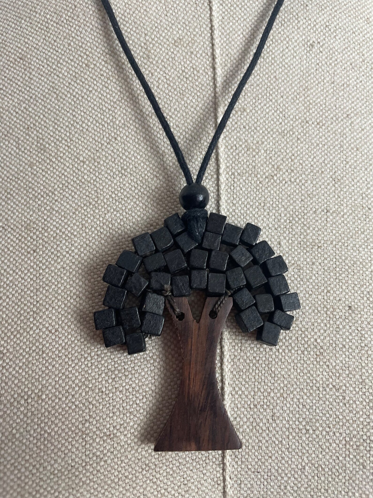 Charity Listing For Shout Aloud Beautiful Handmade Boho Bohemian Artisan Balinese Black Wooden Bead Tree Of Life Statement Necklace