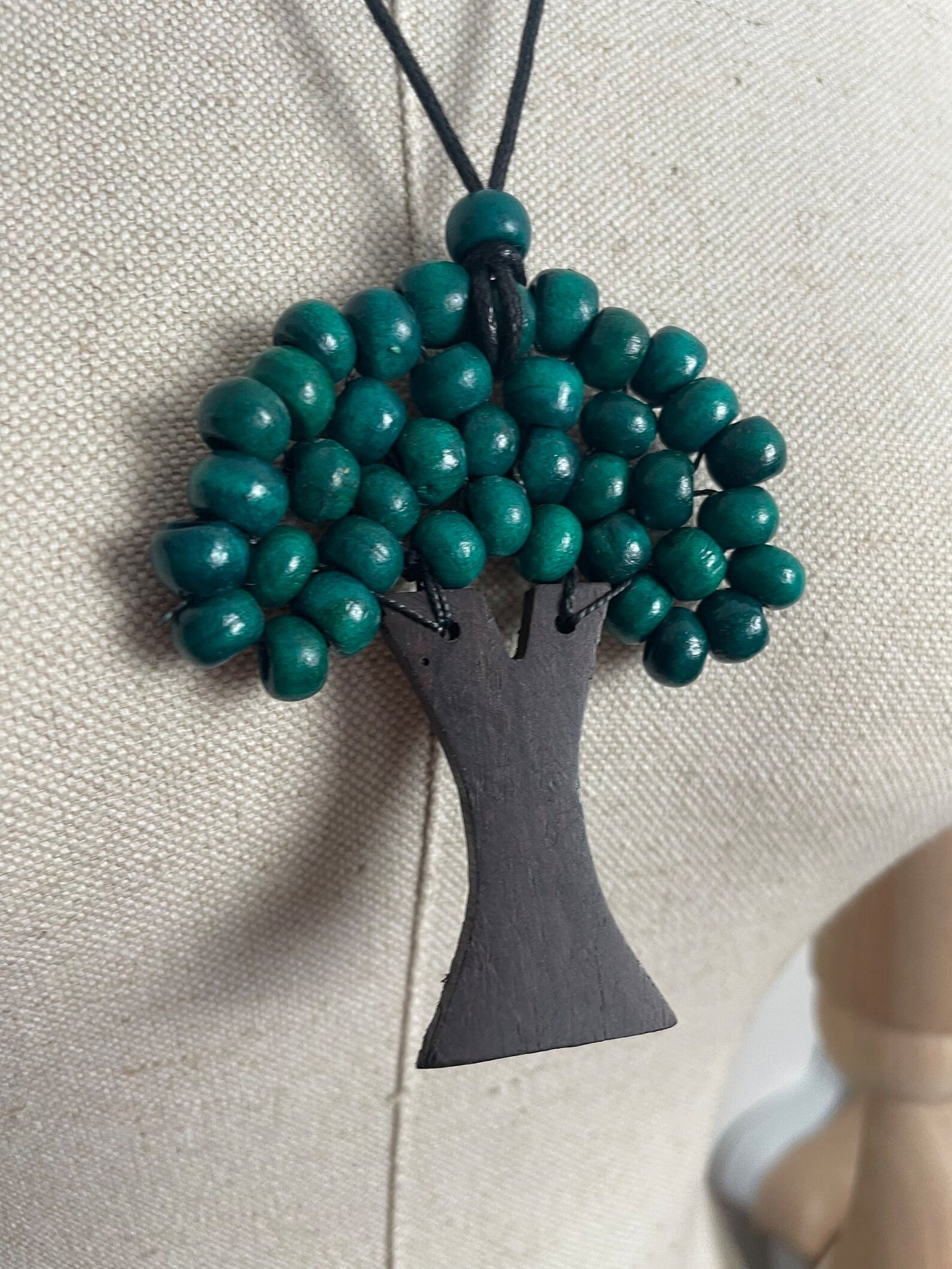 Charity Listing For Shout Aloud Beautiful Handmade Boho Bohemian Artisan Balinese Teal Colour Wooden Bead Tree Of Life Statement Necklace